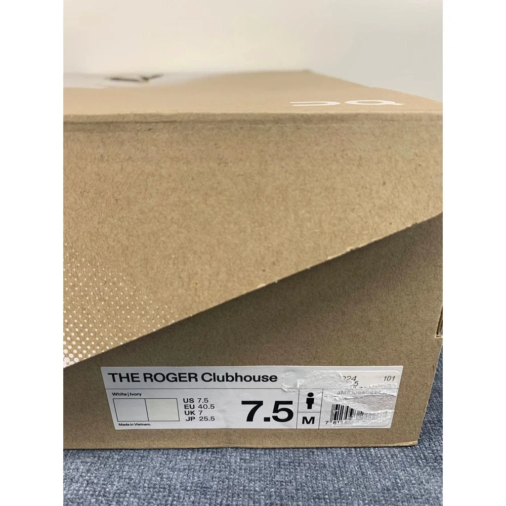 On Cloud THE ROGER Clubhouse Mens 7.5 White Ivory Gum Sole Sneakers 3MF10540924